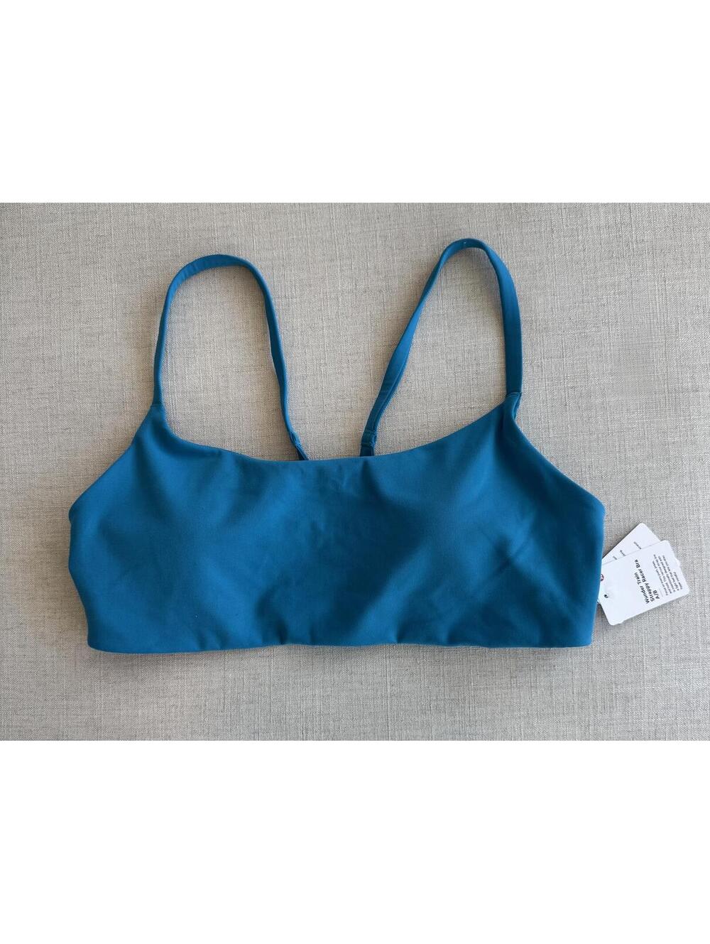 NWT Lululemon Wunder Train Strappy Racer Bra Hawaiian Blue Size 12 - Picture 2 of 6